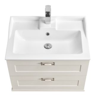 Тумба под раковину Акватон Леон 65см дуб белый 1A187001LBPS0